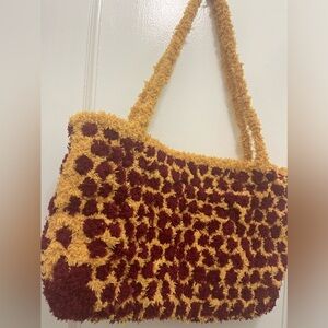 Hand made  one of a kind woven bag length 21 width 16 height 9.5